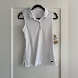 NWT Women's Nike Dri-Fit White Golf Polo Tank Top Size XS